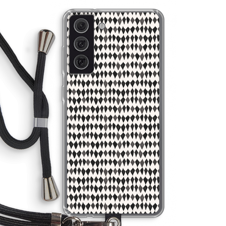 Crazy shapes: Samsung Galaxy S21 FE Transparant Hoesje met koord