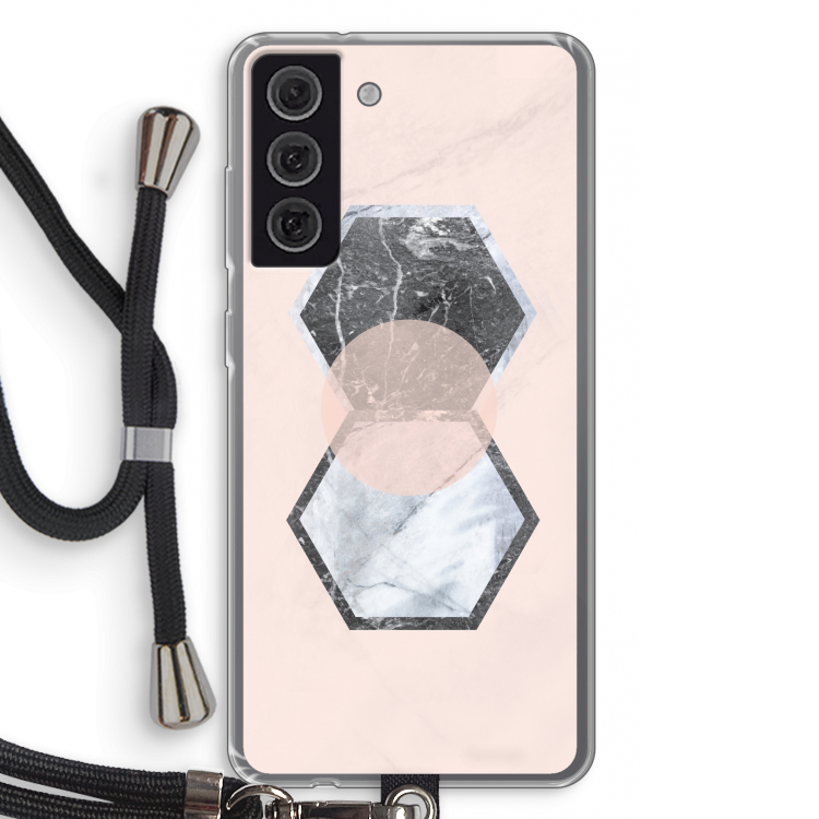 Creatieve toets: Samsung Galaxy S21 FE Transparant Hoesje met koord