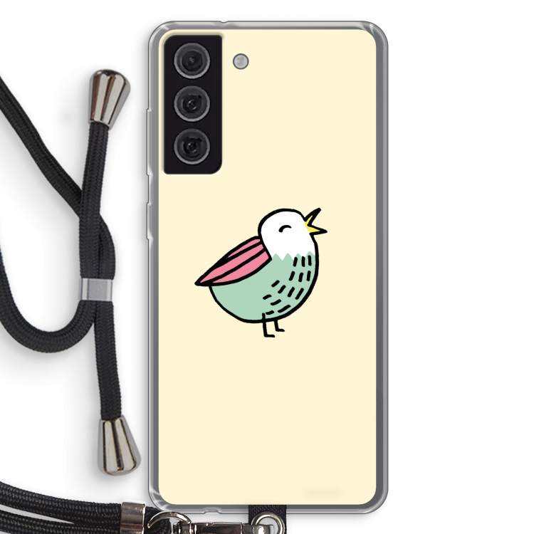 Birdy: Samsung Galaxy S21 FE Transparant Hoesje met koord