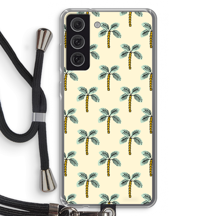Paradise: Samsung Galaxy S21 FE Transparant Hoesje met koord