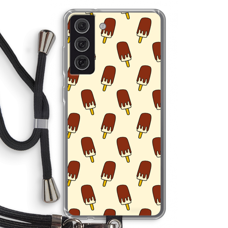 Yummy: Samsung Galaxy S21 FE Transparant Hoesje met koord
