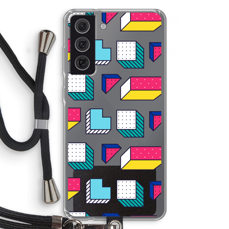 8-bit N°7: Samsung Galaxy S21 FE Transparant Hoesje met koord