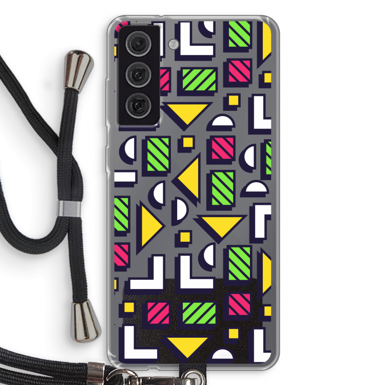 8-bit N°4: Samsung Galaxy S21 FE Transparant Hoesje met koord