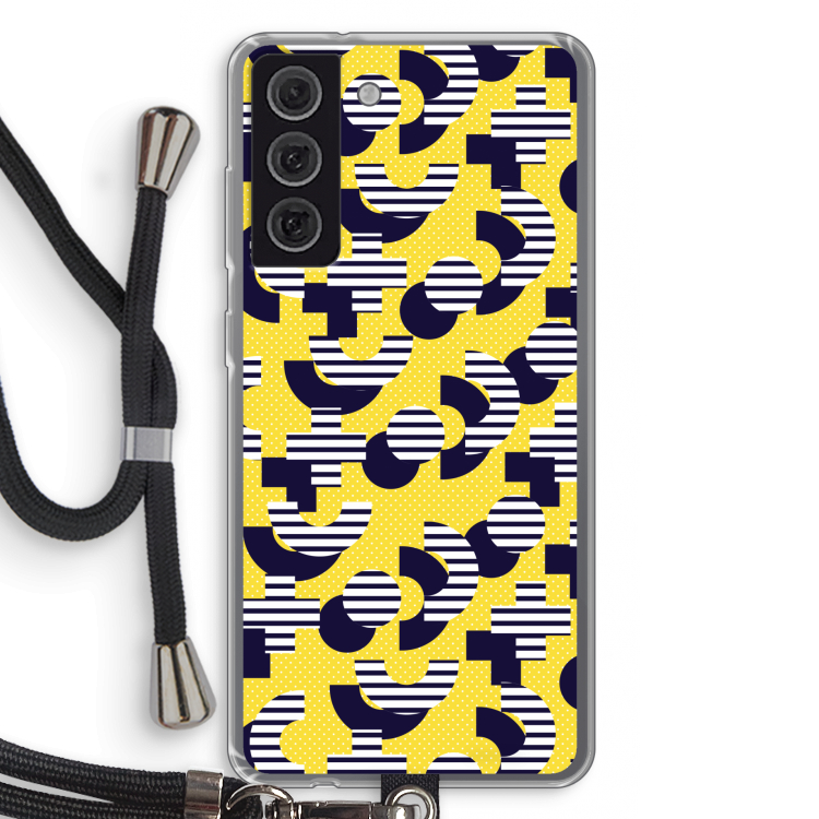 8-bit N°3: Samsung Galaxy S21 FE Transparant Hoesje met koord