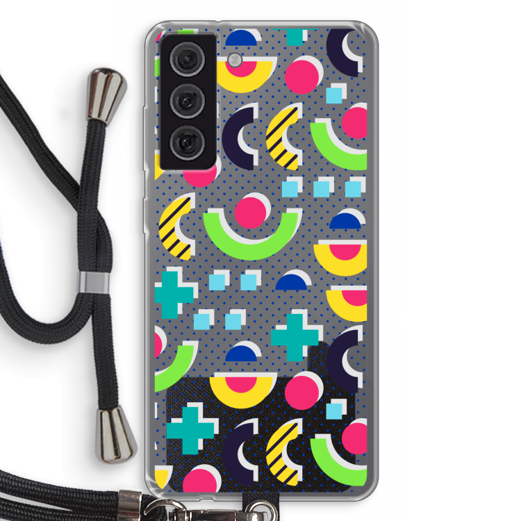 8-bit N°1: Samsung Galaxy S21 FE Transparant Hoesje met koord