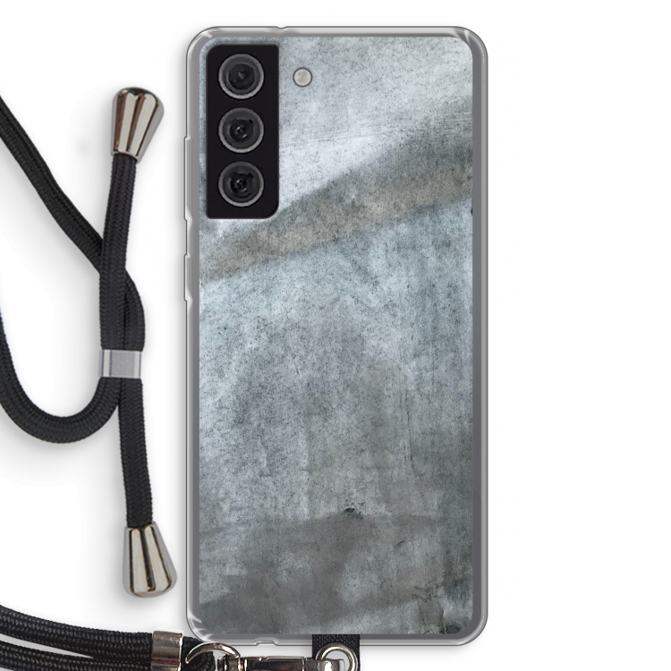 Grey Stone: Samsung Galaxy S21 FE Transparant Hoesje met koord