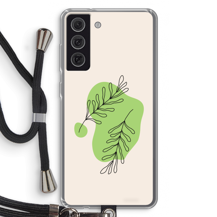 Beleaf in you: Samsung Galaxy S21 FE Transparant Hoesje met koord