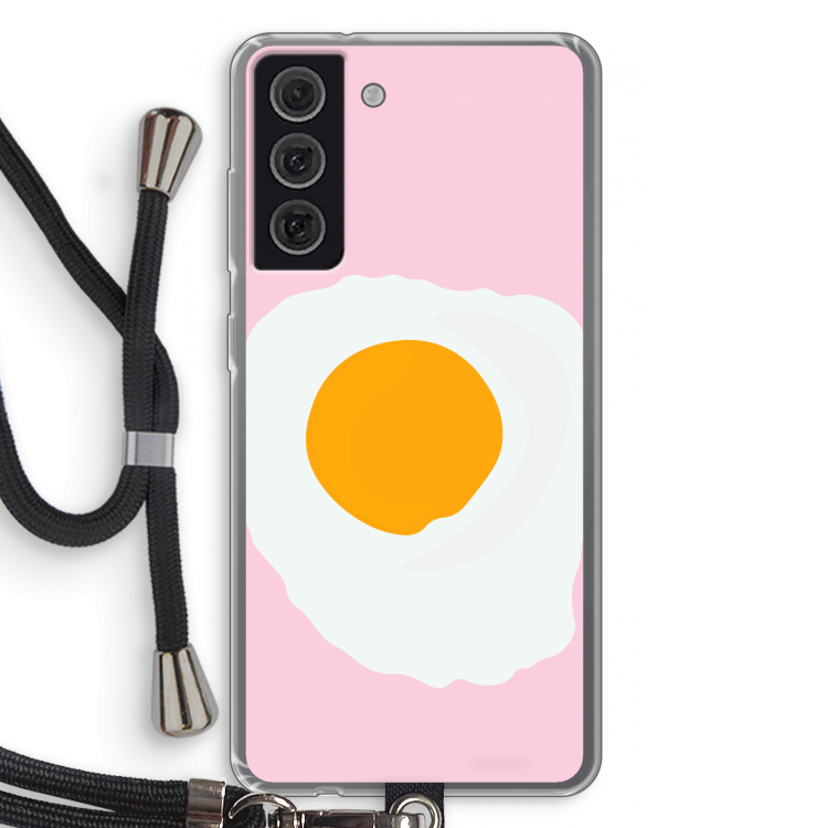 Sunny side up: Samsung Galaxy S21 FE Transparant Hoesje met koord