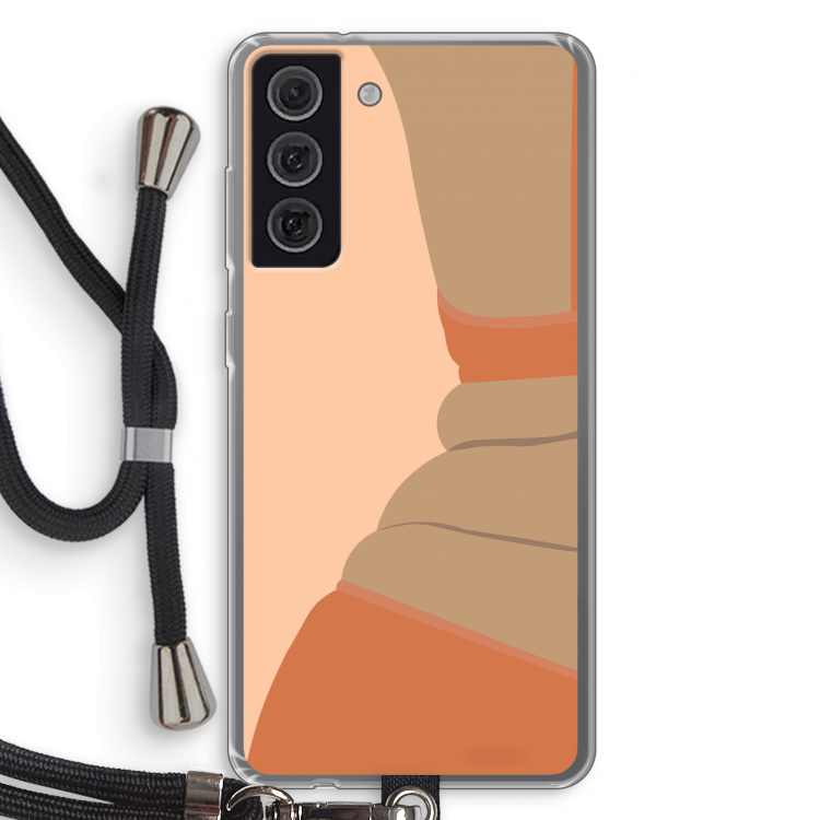 Bikini: Samsung Galaxy S21 FE Transparant Hoesje met koord