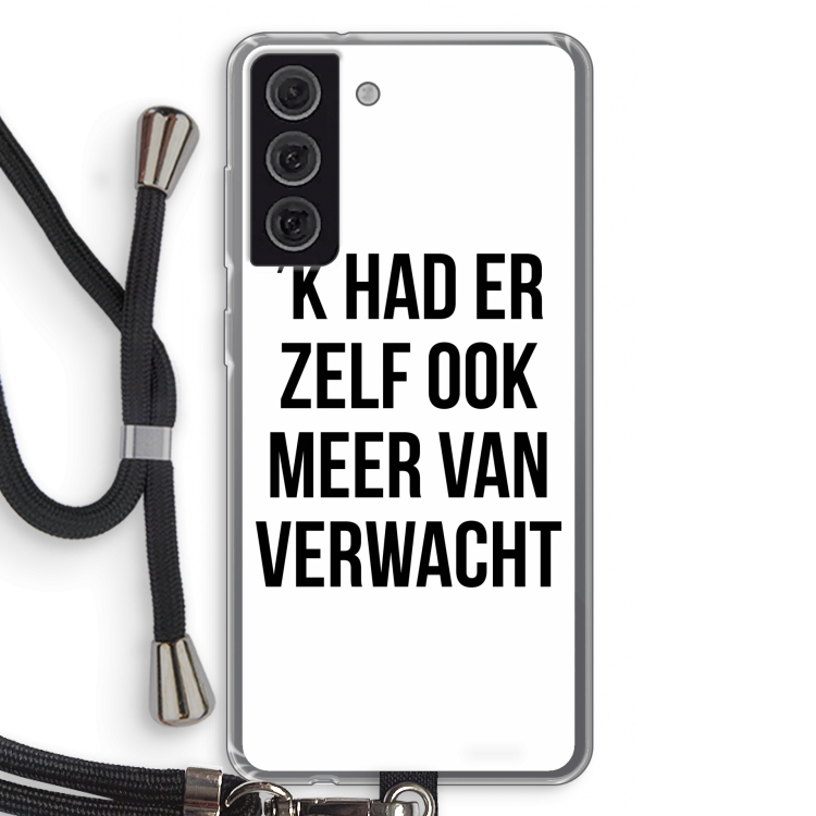 Meer verwacht: Samsung Galaxy S21 FE Transparant Hoesje met koord