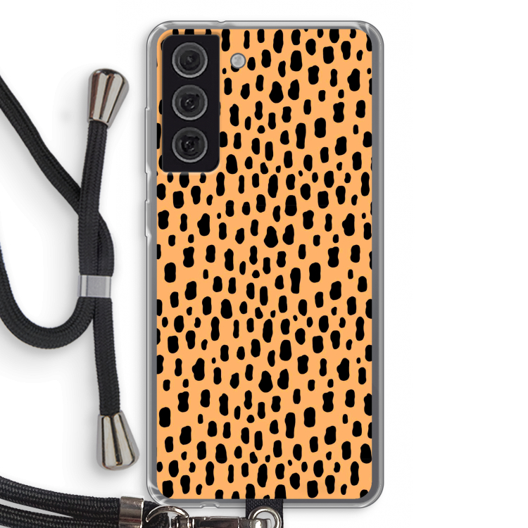 Panter: Samsung Galaxy S21 FE Transparant Hoesje met koord