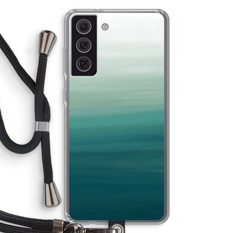 Ocean: Samsung Galaxy S21 FE Transparant Hoesje met koord