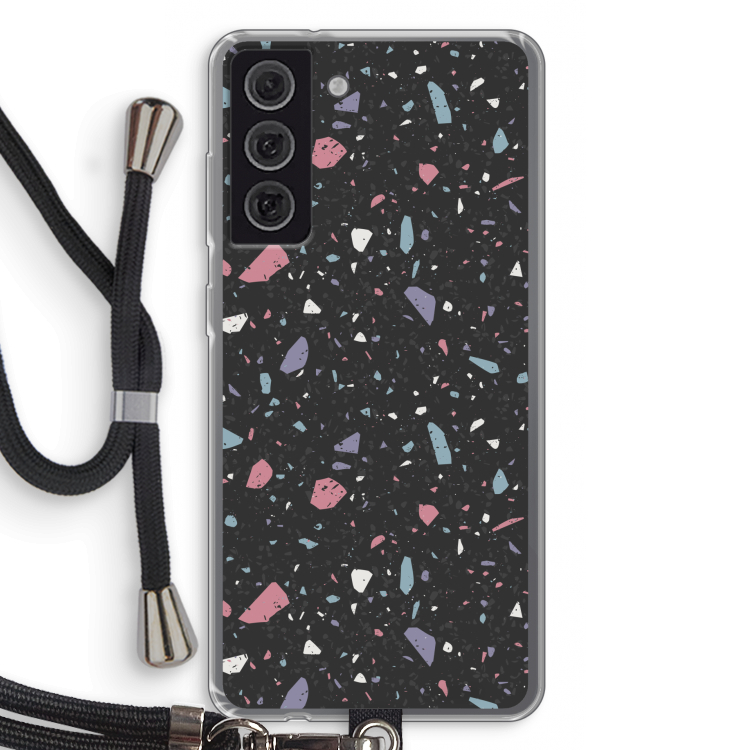 Terrazzo N°16: Samsung Galaxy S21 FE Transparant Hoesje met koord