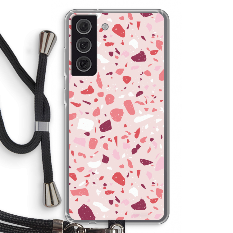 Terrazzo N°15: Samsung Galaxy S21 FE Transparant Hoesje met koord