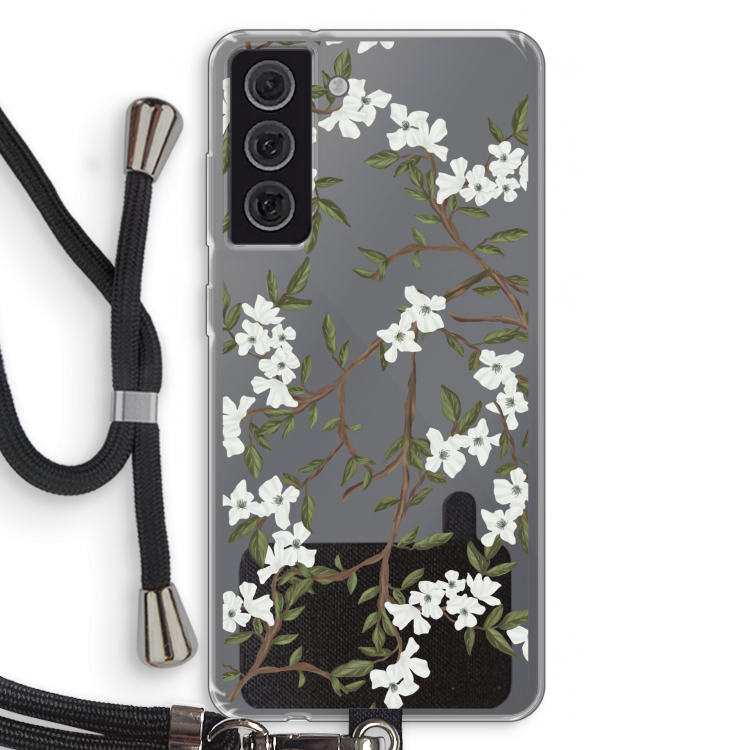 Blossoming spring: Samsung Galaxy S21 FE Transparant Hoesje met koord