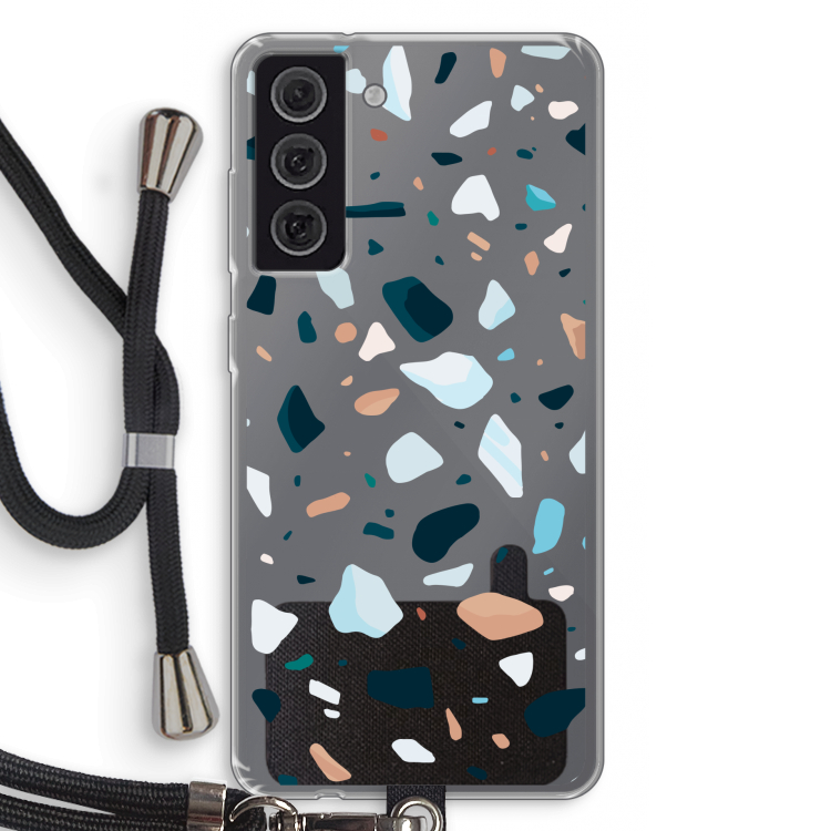 Terrazzo N°13: Samsung Galaxy S21 FE Transparant Hoesje met koord