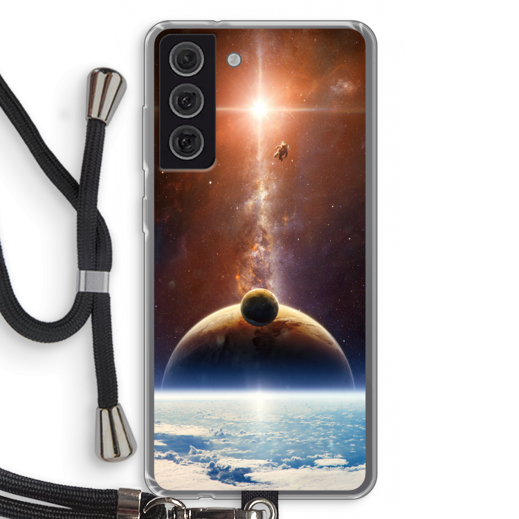 Omicron 2019: Samsung Galaxy S21 FE Transparant Hoesje met koord