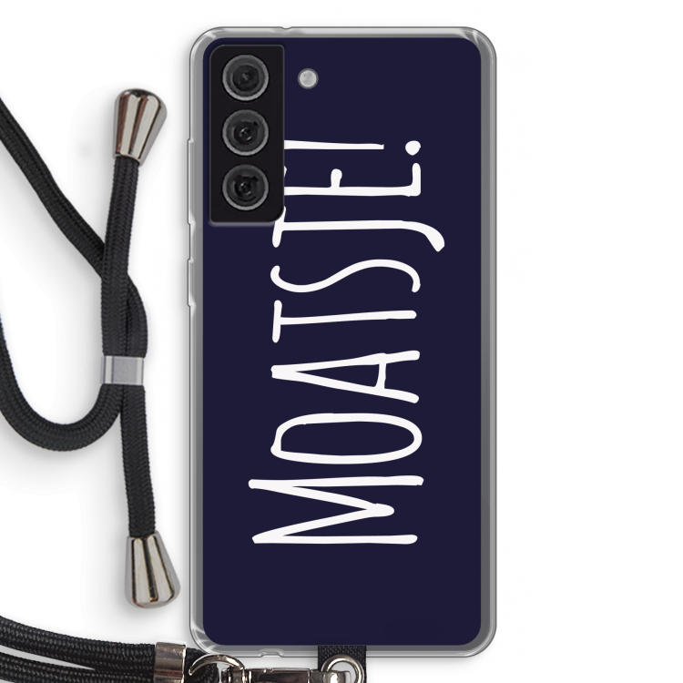 Moatsje!: Samsung Galaxy S21 FE Transparant Hoesje met koord