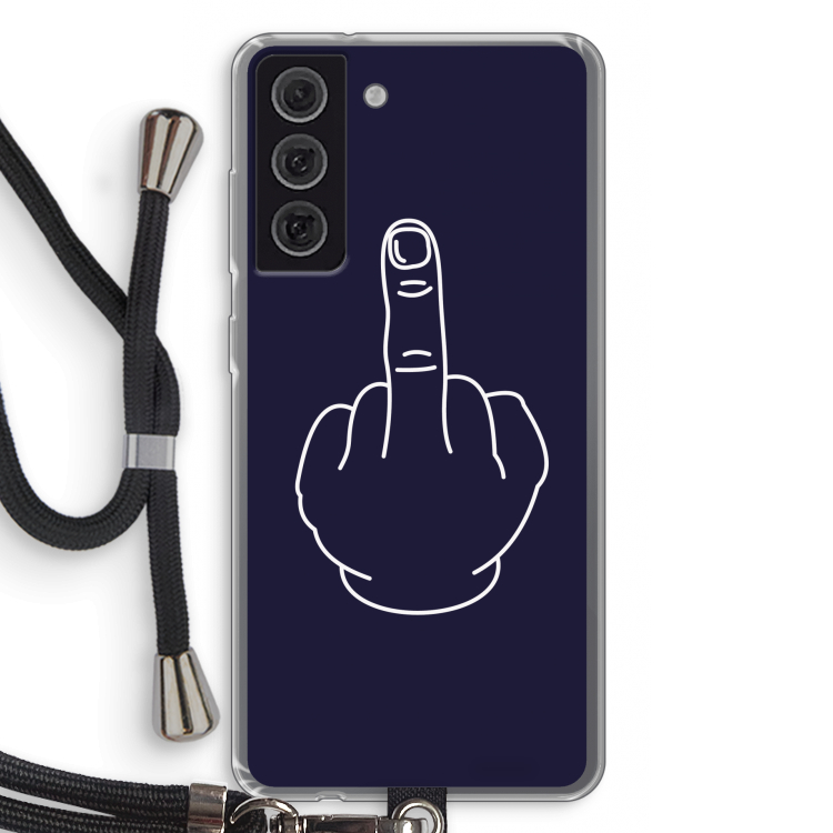 F**k U: Samsung Galaxy S21 FE Transparant Hoesje met koord