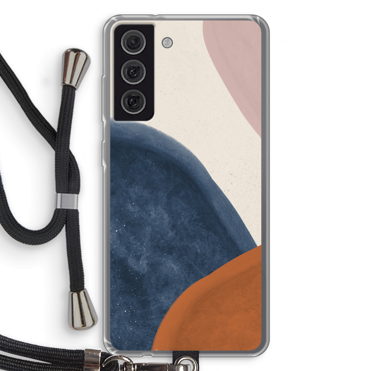 Geo #1: Samsung Galaxy S21 FE Transparant Hoesje met koord