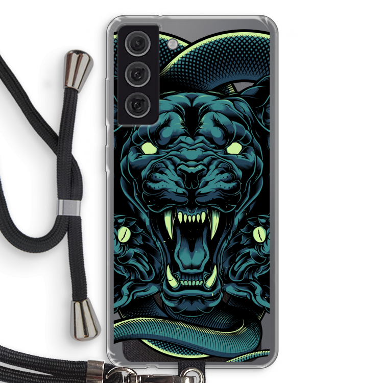 Cougar and Vipers: Samsung Galaxy S21 FE Transparant Hoesje met koord