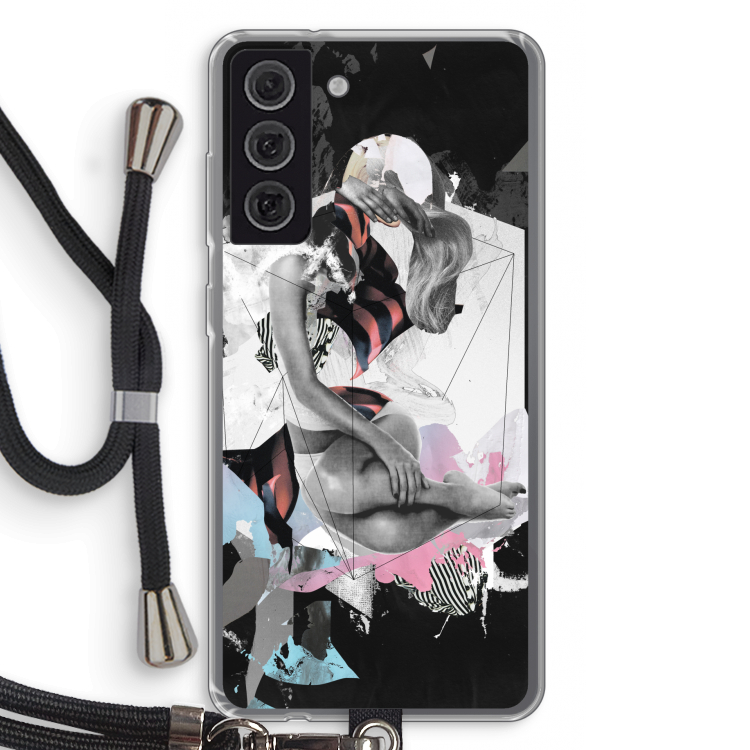 Camouflage de sommeil: Samsung Galaxy S21 FE Transparant Hoesje met koord