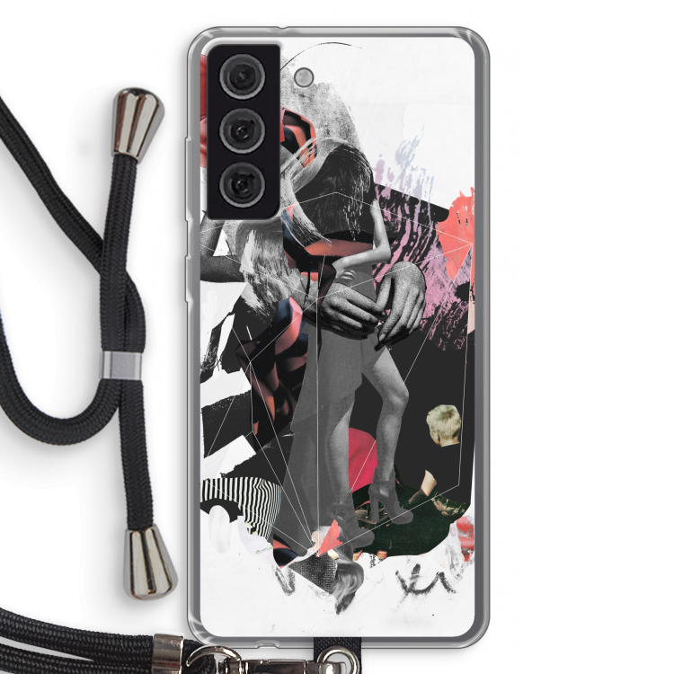 Dissimulation du réel: Samsung Galaxy S21 FE Transparant Hoesje met koord