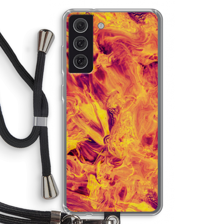 Eternal Fire: Samsung Galaxy S21 FE Transparant Hoesje met koord