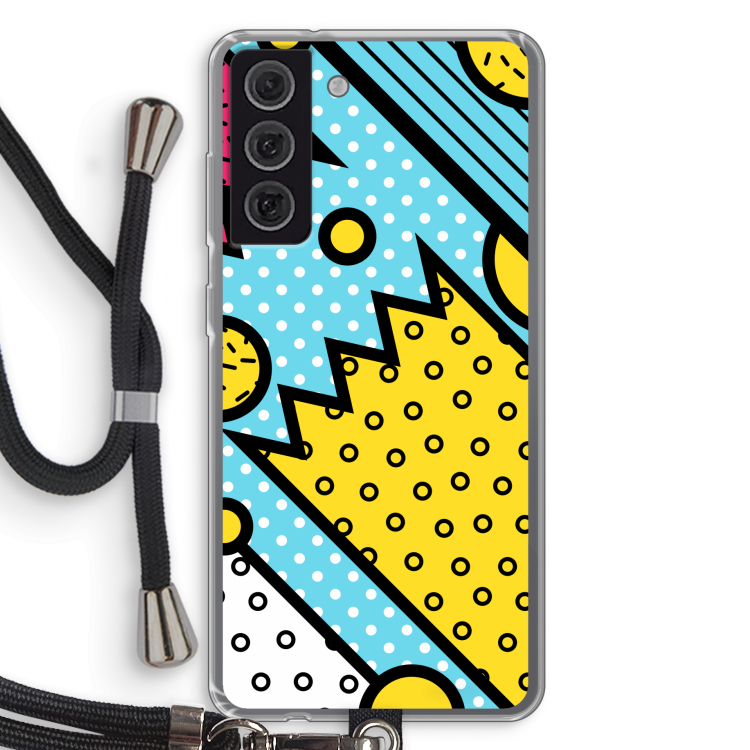 Pop Art #1: Samsung Galaxy S21 FE Transparant Hoesje met koord