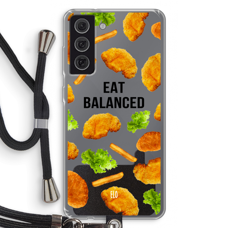 Eat Balanced: Samsung Galaxy S21 FE Transparant Hoesje met koord