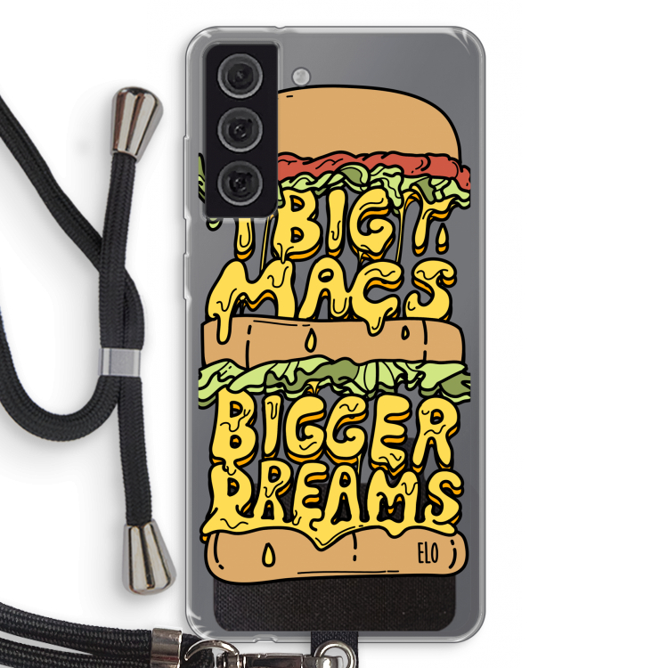 Big Macs Bigger Dreams: Samsung Galaxy S21 FE Transparant Hoesje met koord