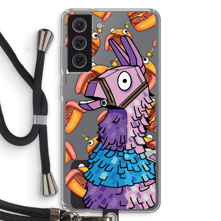 Loot Burger: Samsung Galaxy S21 FE Transparant Hoesje met koord