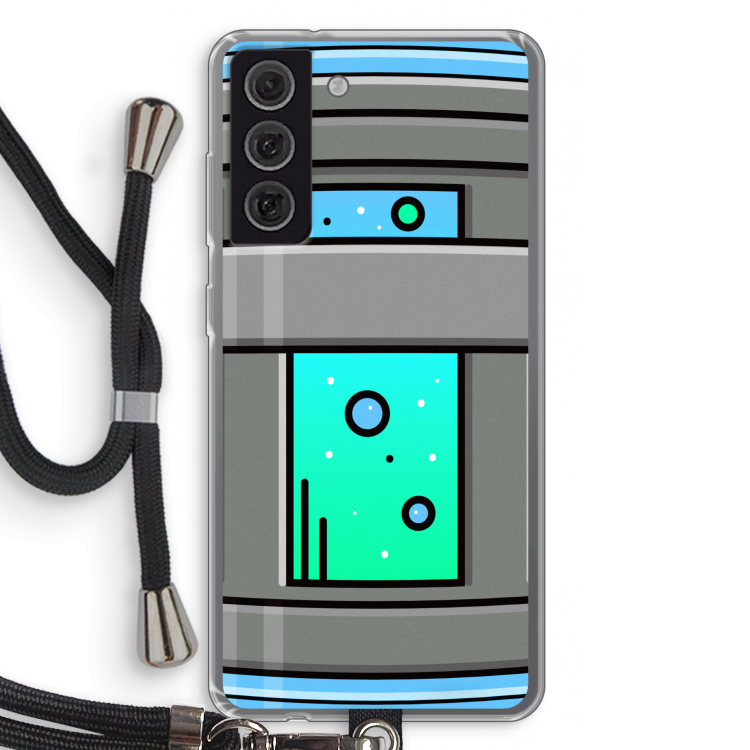 Chug Bottle: Samsung Galaxy S21 FE Transparant Hoesje met koord