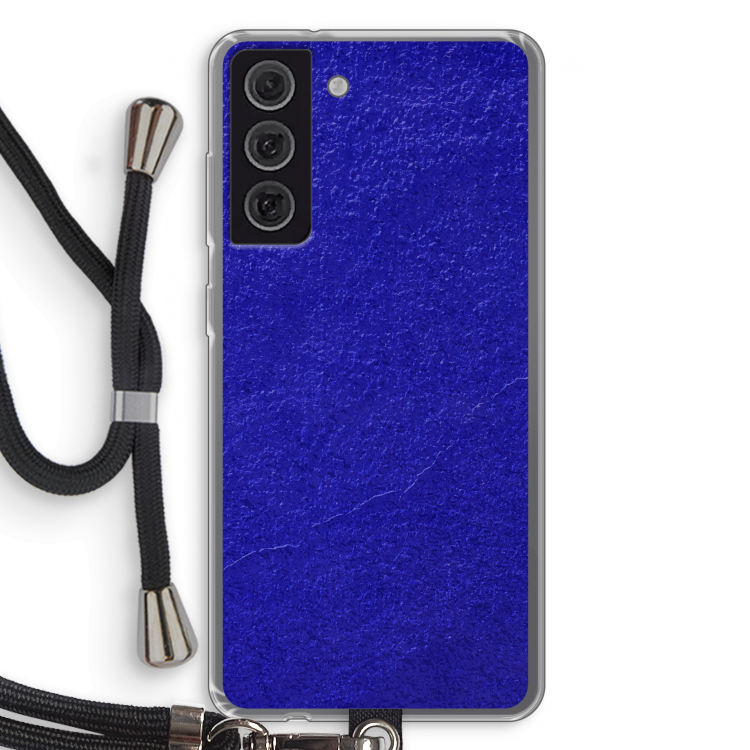 Majorelle Blue: Samsung Galaxy S21 FE Transparant Hoesje met koord
