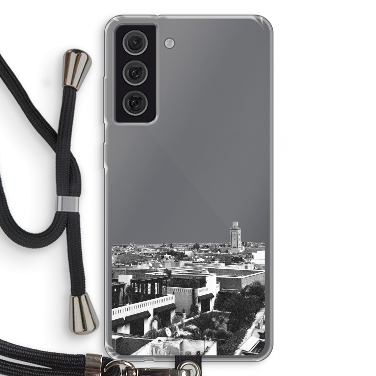 Marrakech Skyline : Samsung Galaxy S21 FE Transparant Hoesje met koord