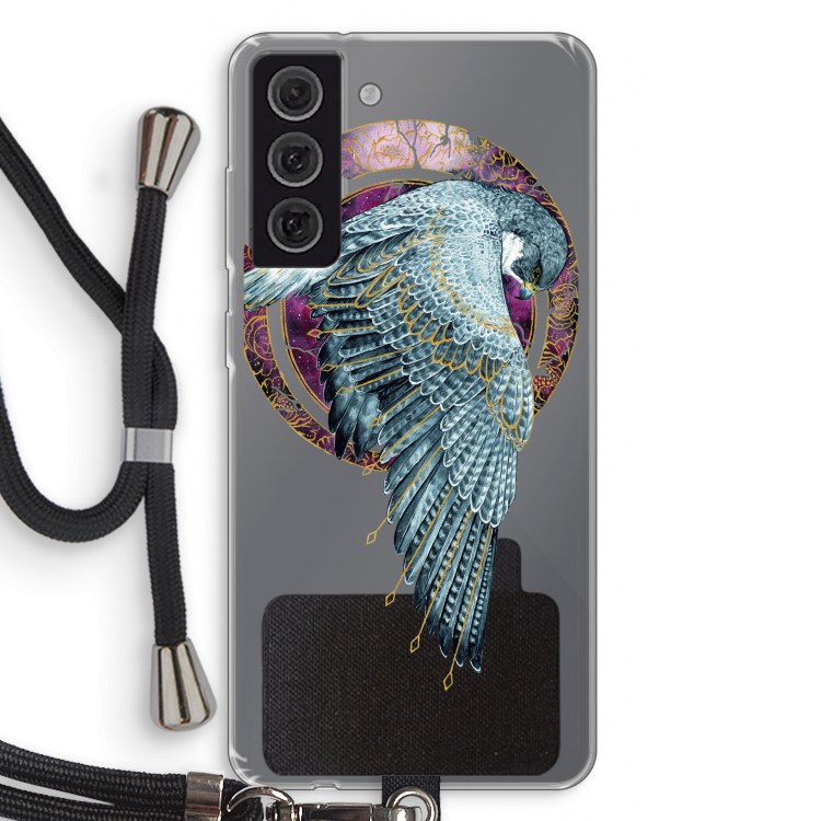 Golden Falcon: Samsung Galaxy S21 FE Transparant Hoesje met koord