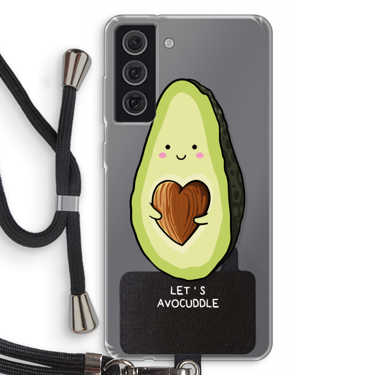 Avocuddle: Samsung Galaxy S21 FE Transparant Hoesje met koord