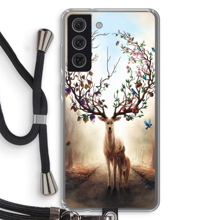 Seasons Change: Samsung Galaxy S21 FE Transparant Hoesje met koord