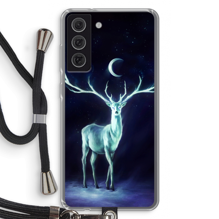Nightbringer: Samsung Galaxy S21 FE Transparant Hoesje met koord