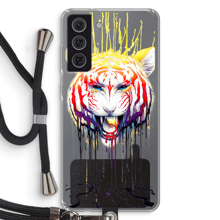Fading: Samsung Galaxy S21 FE Transparant Hoesje met koord