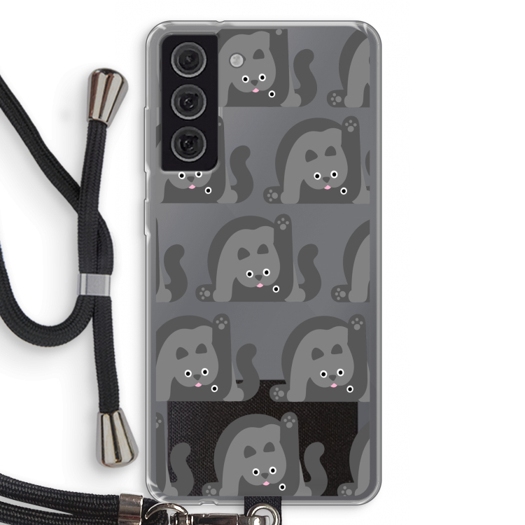 Cats: Samsung Galaxy S21 FE Transparant Hoesje met koord