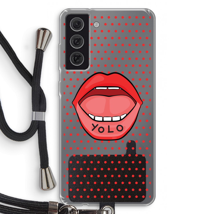 Yolo Denise: Samsung Galaxy S21 FE Transparant Hoesje met koord