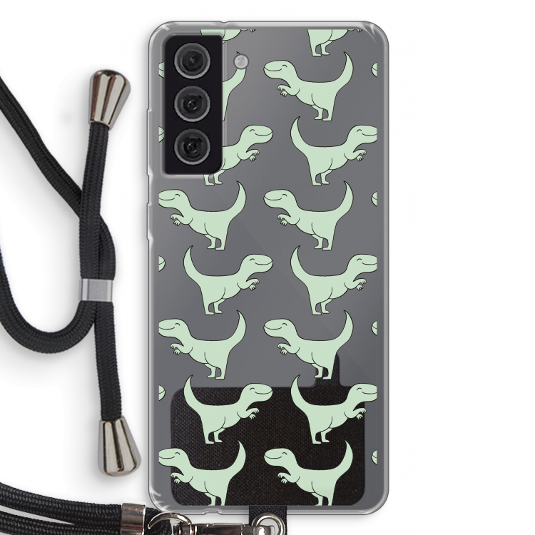 Dinos: Samsung Galaxy S21 FE Transparant Hoesje met koord