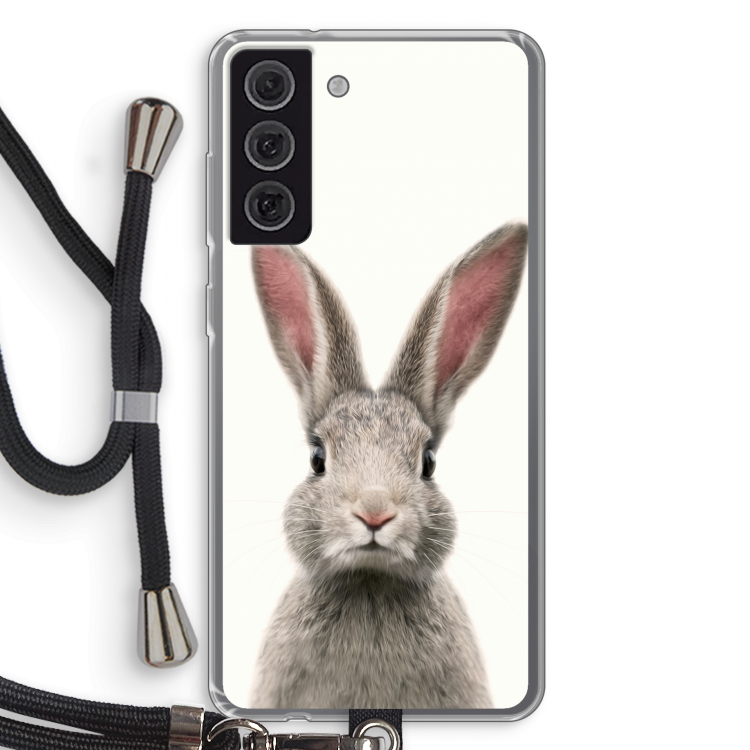 Daisy: Samsung Galaxy S21 FE Transparant Hoesje met koord