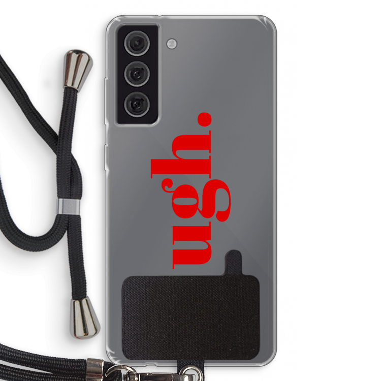 Ugh: Samsung Galaxy S21 FE Transparant Hoesje met koord