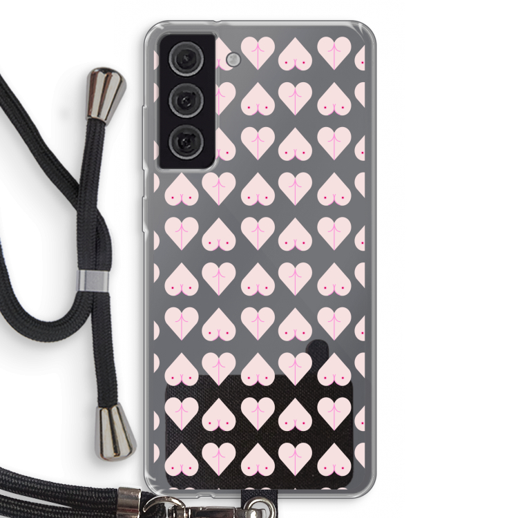 Ass 'n Titties: Samsung Galaxy S21 FE Transparant Hoesje met koord