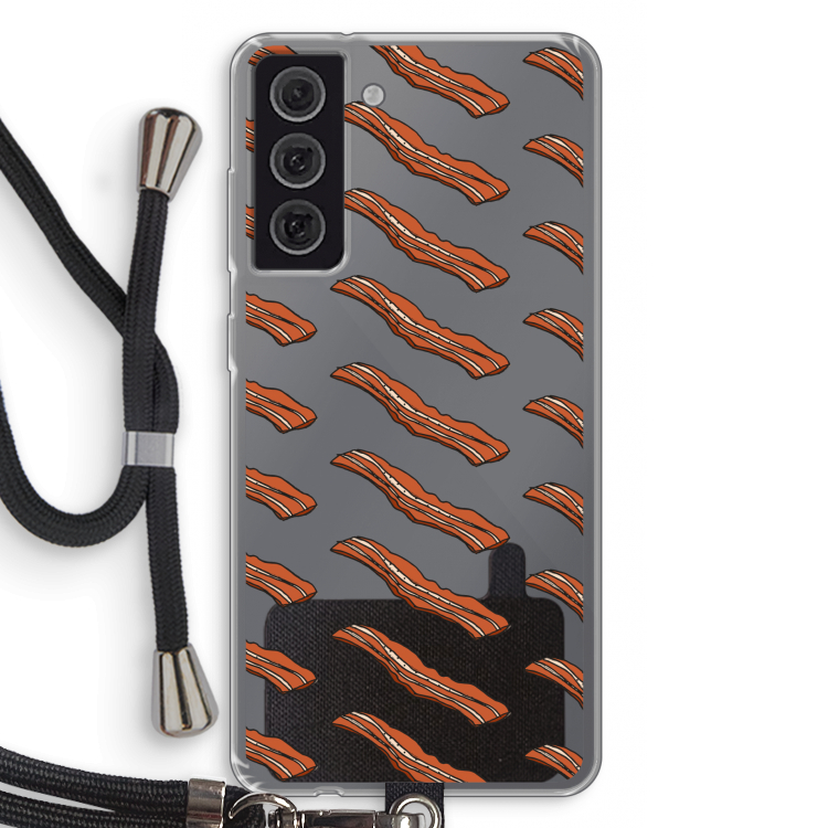 Bacon to my eggs #2: Samsung Galaxy S21 FE Transparant Hoesje met koord