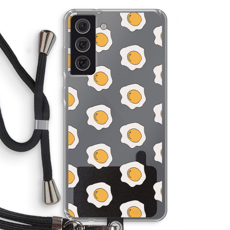 Bacon to my eggs #1: Samsung Galaxy S21 FE Transparant Hoesje met koord