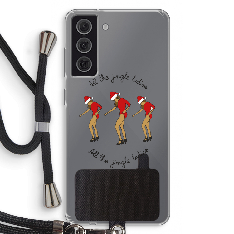 Jingle Ladies: Samsung Galaxy S21 FE Transparant Hoesje met koord