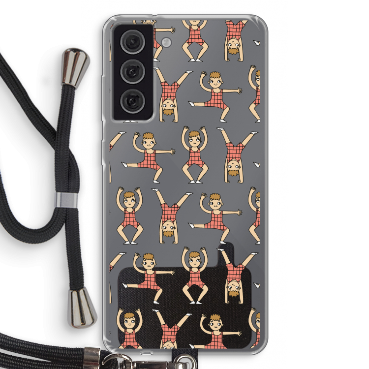 Gymboys: Samsung Galaxy S21 FE Transparant Hoesje met koord